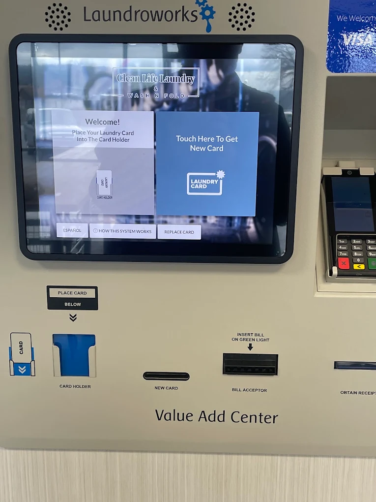 Laundry card kiosk